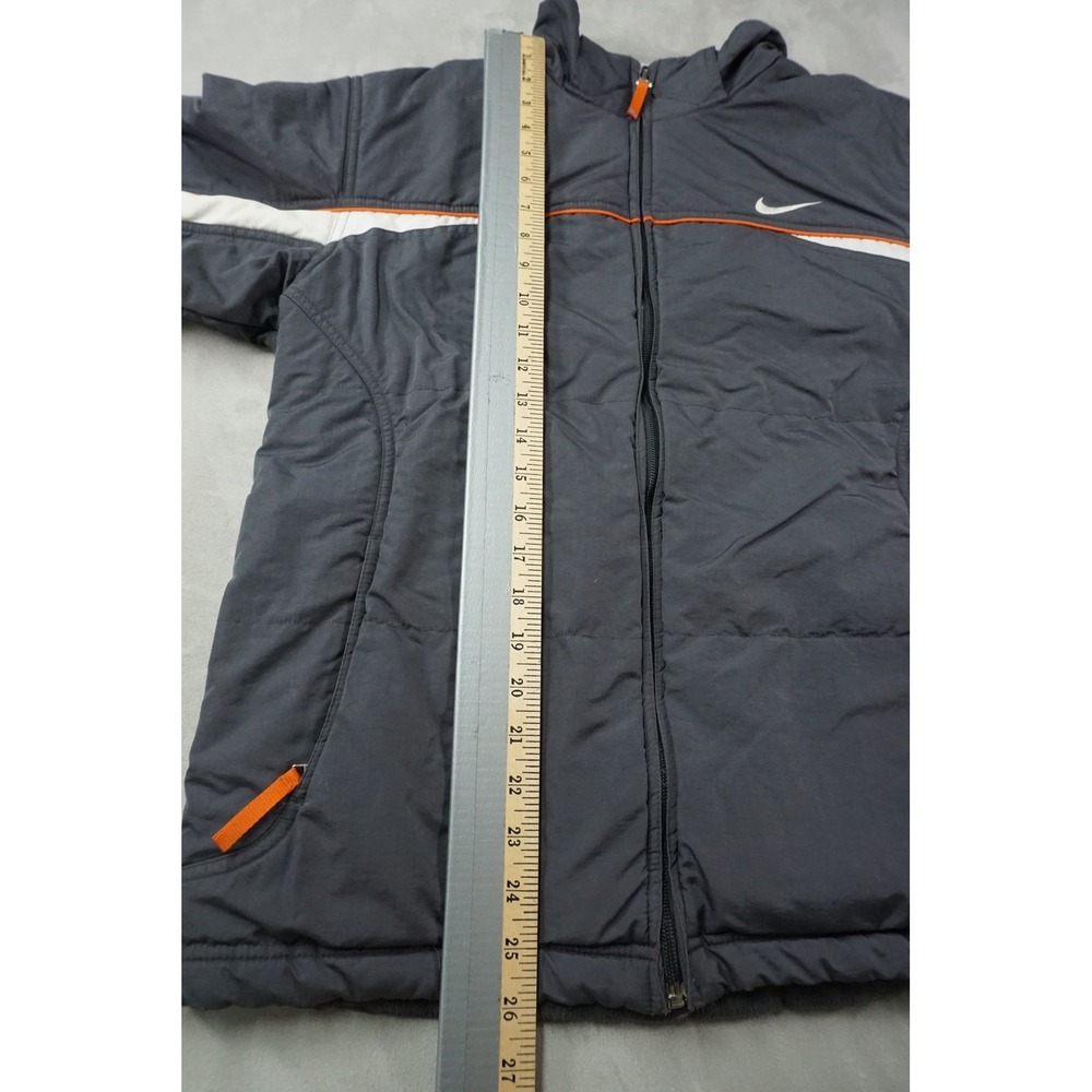Vintage Nike Y2K 90s Reversible Fleece Lined‎ Jacket Coat Gray Orange Mens Small - Picture 6 of 13